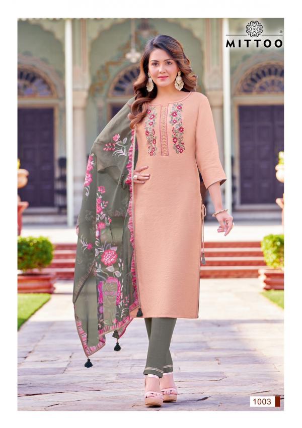 Mittoo Madhubala Viscose Weaving Kurti Pant With Dupatta Collection